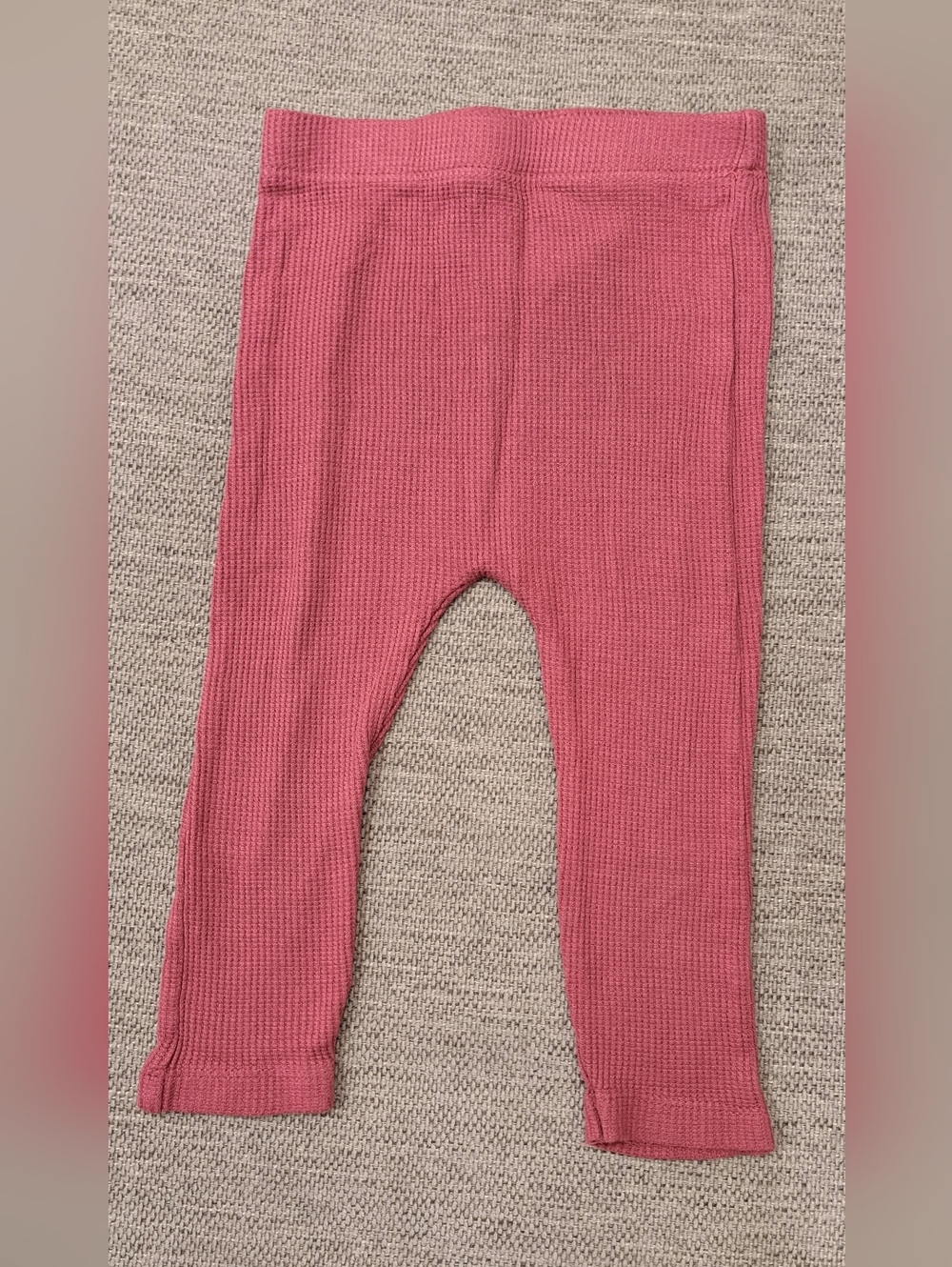 2/$10 Purely Soft Pink Waffle Knit Baby Leggings